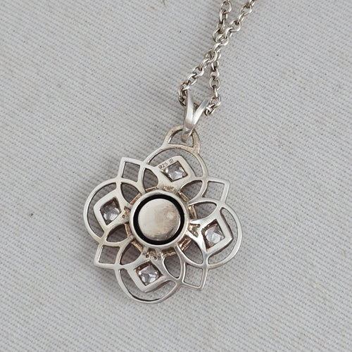 Kameleon 925 Sterling Silver Interchangeable Pink Floral Pendant Necklace