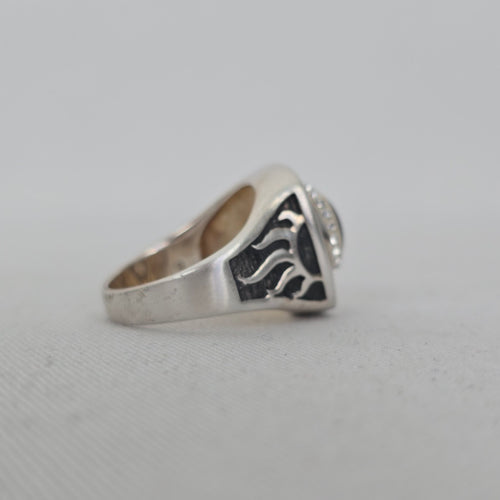 Kameleon 925 Sterling Silver Black JewelPop Ring Size 9