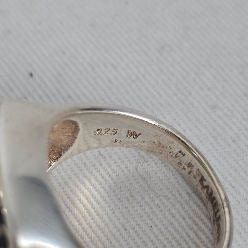 Kameleon 925 Sterling Silver Black JewelPop Ring Size 9