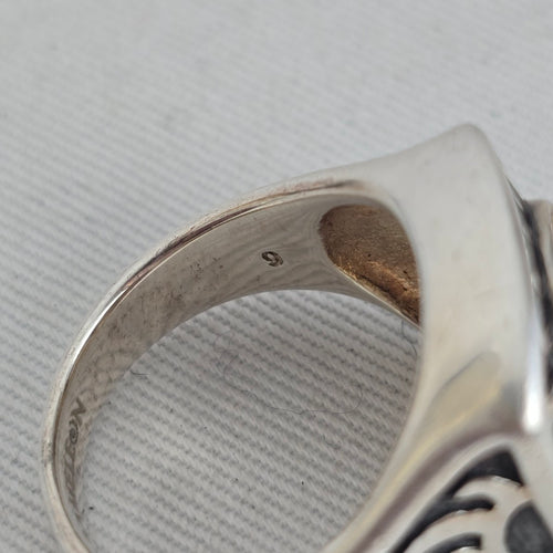 Kameleon 925 Sterling Silver Black JewelPop Ring Size 9