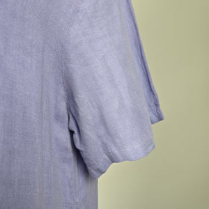 Vintage Donna Lavender Linen Floral Maxi Dress - Size L