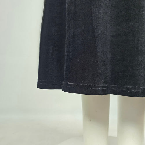 Vintage Black Sleeveless Geometric Slinky Jersey Maxi Dress - Size M