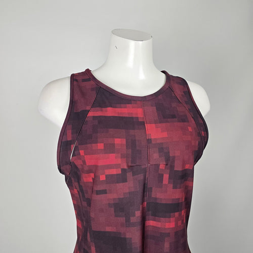 Lululemon &Go Til Dawn Dress Mini Domo Pixel Berry Rumble Black Size - Size 12