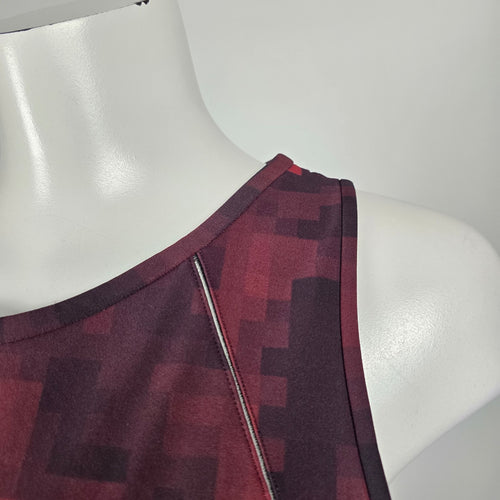 Lululemon &Go Til Dawn Dress Mini Domo Pixel Berry Rumble Black Size - Size 12