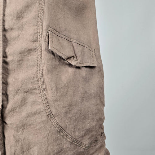 Miilla Brown Linen Sleeveless Utility Vest Tunic - Size L