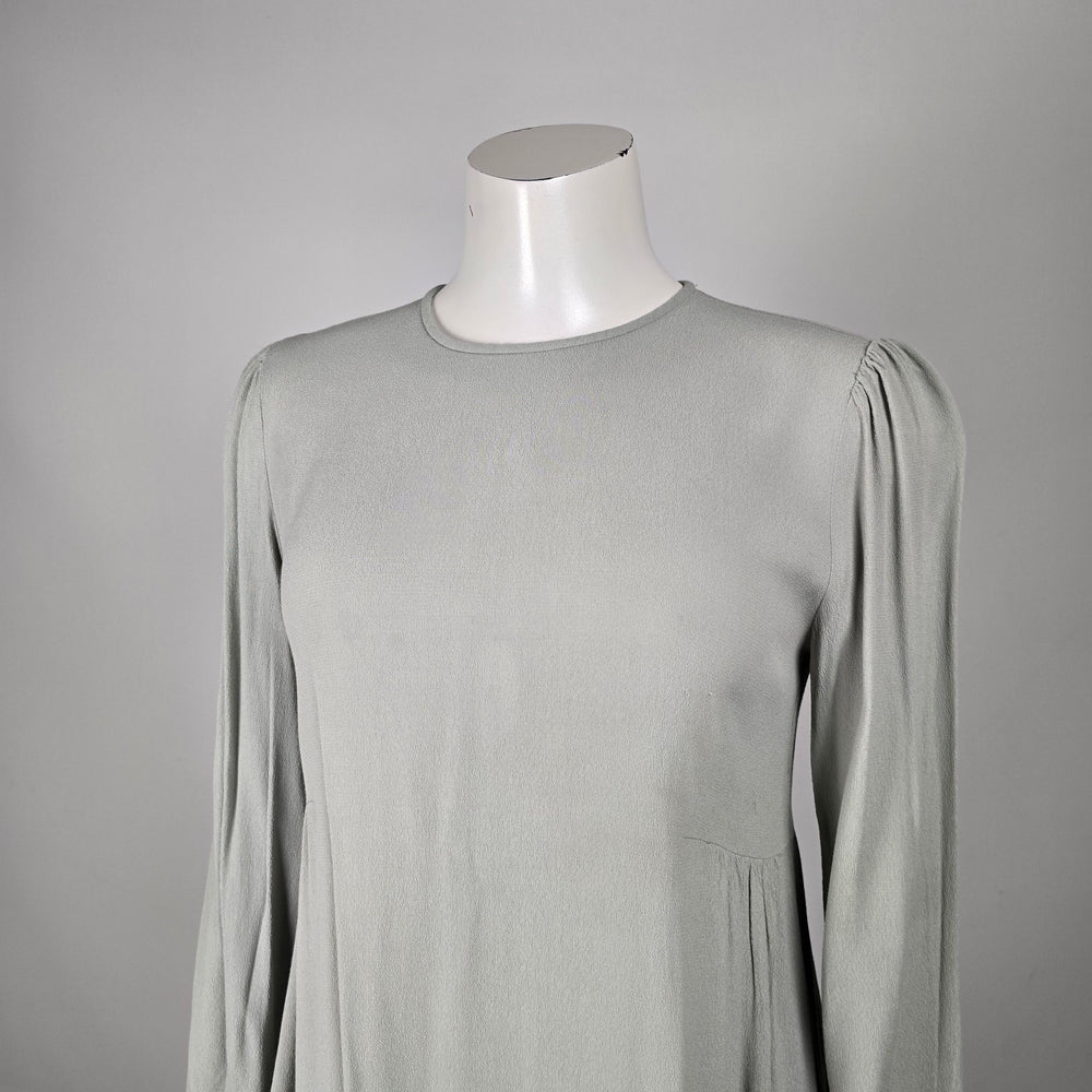 Wilfred Sage Grey Long Sleeve Tiered Mini Dress - Size XS