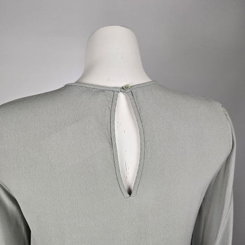 Wilfred Sage Grey Long Sleeve Tiered Mini Dress - Size XS