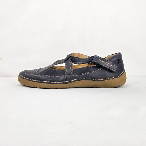 Naturalizer Julianne Navy Leather T-Strap Mary Jane Shoes - Size 10