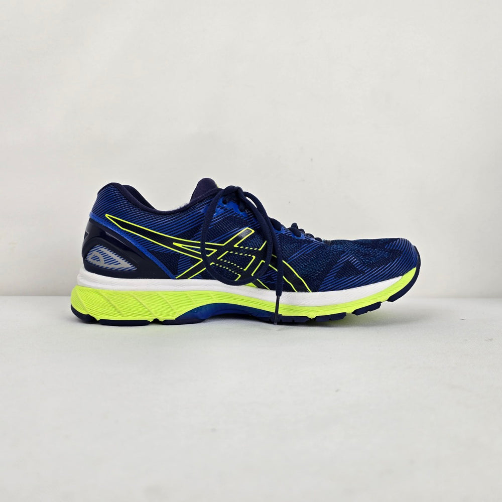 ASICS GEL-Nimbus 19 Blue Neon Yellow Running Shoes - Size 10