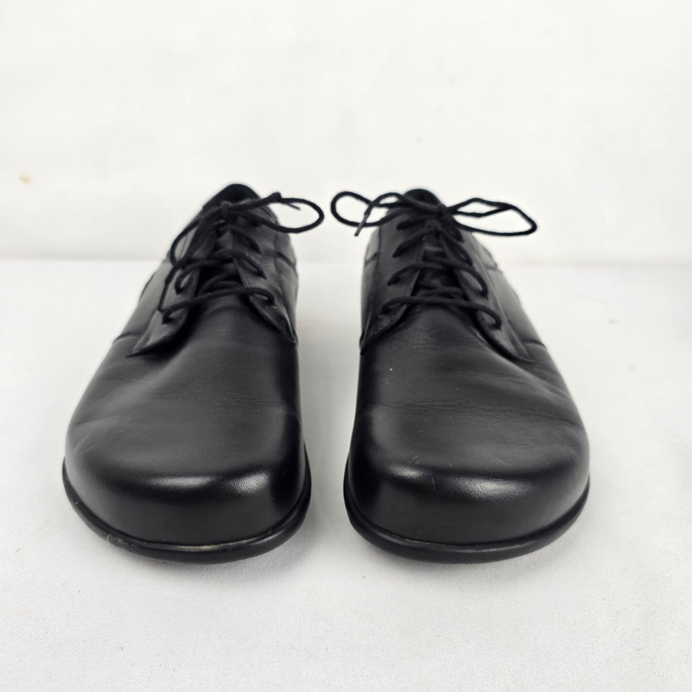 Birkenstock Black Leather Lace-Up Oxford Shoes Slip Resistant - Size 9