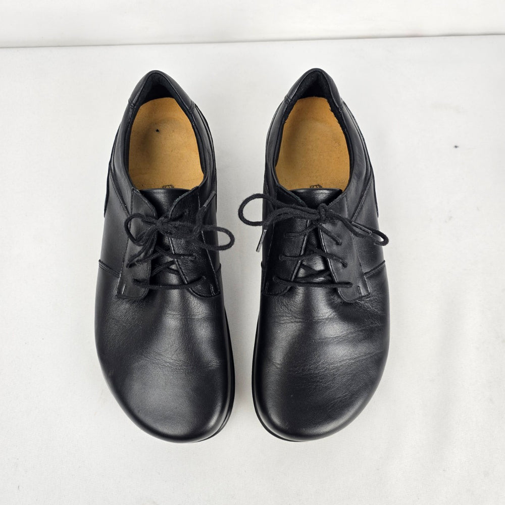 Birkenstock Black Leather Lace-Up Oxford Shoes Slip Resistant - Size 9