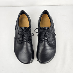 Birkenstock Black Leather Lace-Up Oxford Shoes Slip Resistant - Size 9
