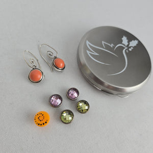 Kameleon 925 Sterling Silver Scroll Dangle Earrings + 5 JewelPops Bundle