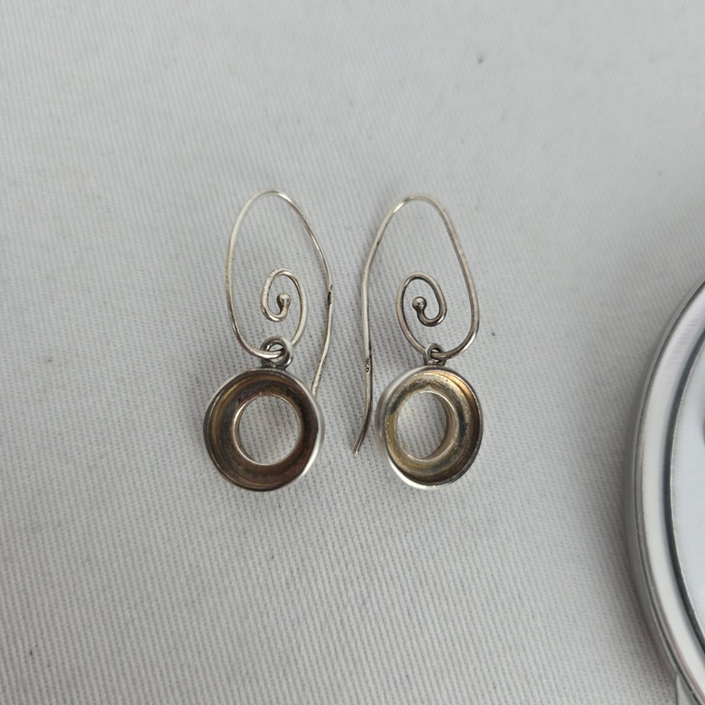 Kameleon 925 Sterling Silver Scroll Dangle Earrings + 5 JewelPops Bundle