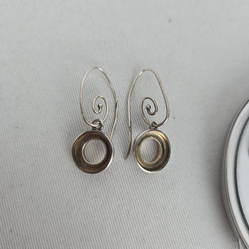 Kameleon 925 Sterling Silver Scroll Dangle Earrings + 5 JewelPops Bundle