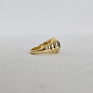 MA 925 Gold Vermeil - Blue Statement Ring - Size 5
