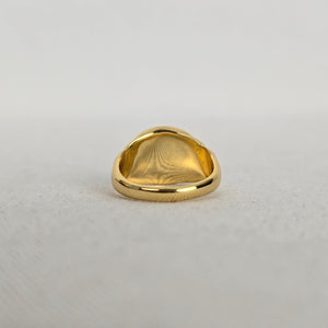 MA 925 Gold Vermeil - Blue Statement Ring - Size 5