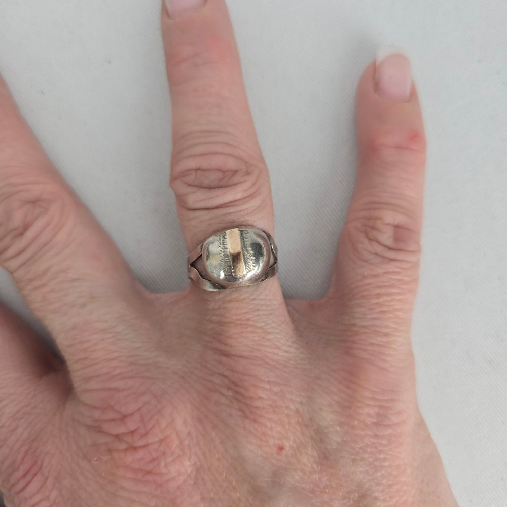 Sterling Silver Handmade Statement Ring - Size 6.75