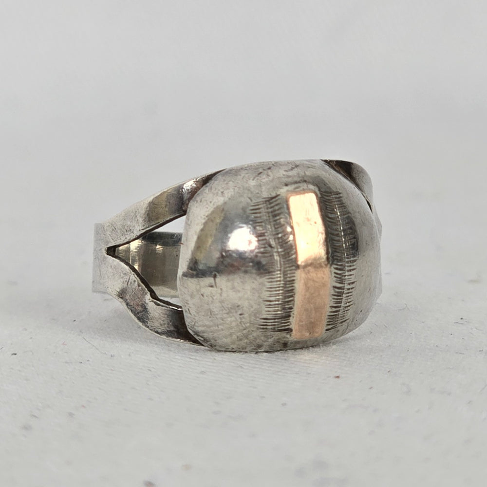 Sterling Silver Handmade Statement Ring - Size 6.75