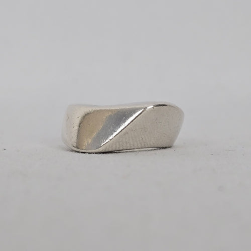 Vintage Mexican 925 Sterling Silver Modernist Wide Band Ring - Size 7