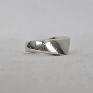 Vintage Mexican 925 Sterling Silver Modernist Wide Band Ring - Size 7