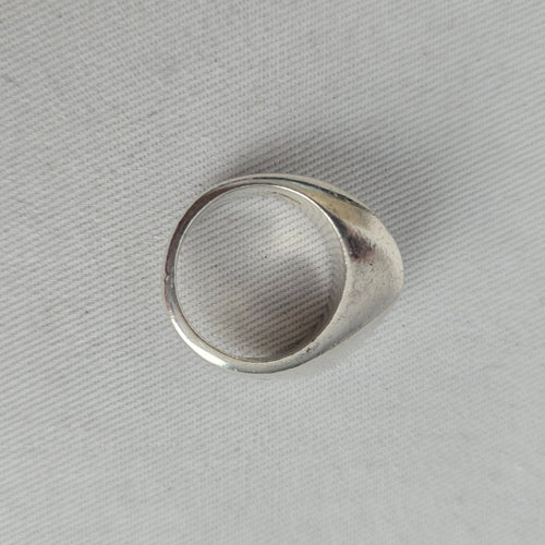 Vintage Mexican 925 Sterling Silver Modernist Wide Band Ring - Size 7