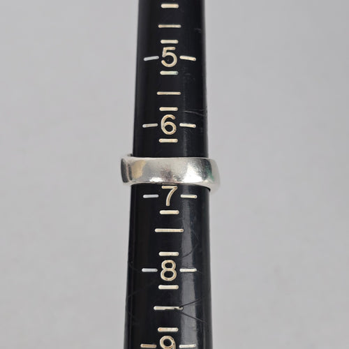 Vintage Mexican 925 Sterling Silver Modernist Wide Band Ring - Size 7