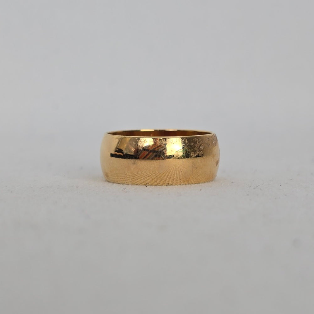 18K Gold Electroplated Cubic Zirconia Solitaire Ring - Size 6.75