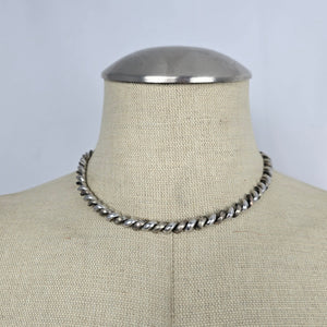 Italian 925 Sterling Silver Chunky Twisted Curb Link Necklace