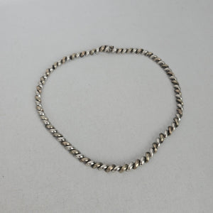 Italian 925 Sterling Silver Chunky Twisted Curb Link Necklace