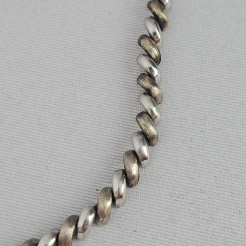 Italian 925 Sterling Silver Chunky Twisted Curb Link Necklace
