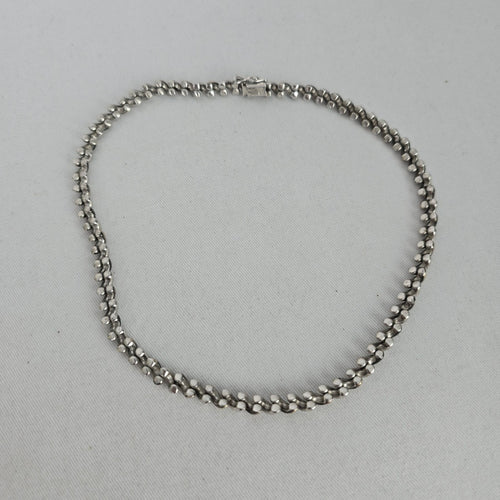 Italian 925 Sterling Silver Chunky Twisted Curb Link Necklace