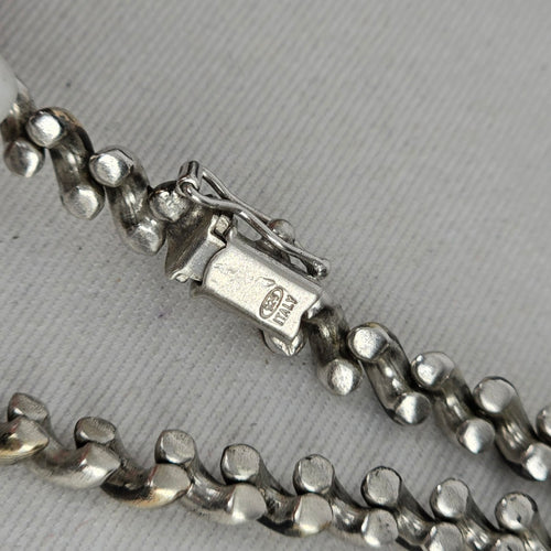 Italian 925 Sterling Silver Chunky Twisted Curb Link Necklace