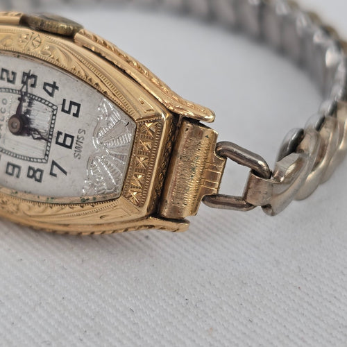 Vintage Balco Swiss Tonneau Watch — Manual Wind, Running