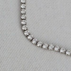 925 Sterling Silver CZ Tennis Adjustable Bracelet