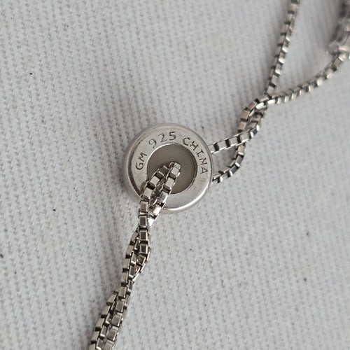 925 Sterling Silver CZ Tennis Adjustable Bracelet