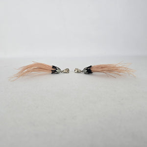 Stella & Dot Verona Ostrich Feather Drop Earrings