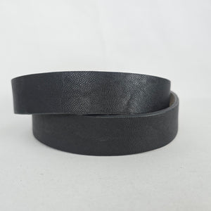 Chico's Black Leather Back Statement Belt with Silver-Tone Round Buckle - Size S/M