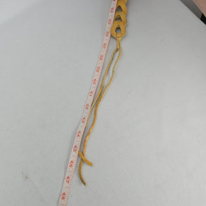 Vintage Mustard Yellow Leather Interlocking Link Tie Belt