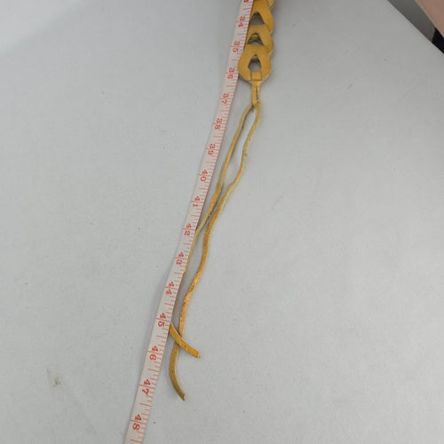 Vintage Mustard Yellow Leather Interlocking Link Tie Belt