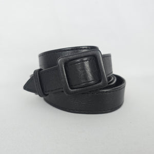 Black Genuine Leather Wrap Belt Size M/L