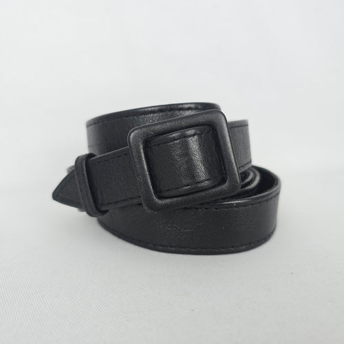 Black Genuine Leather Wrap Belt Size M/L