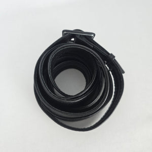 Black Genuine Leather Wrap Belt Size M/L