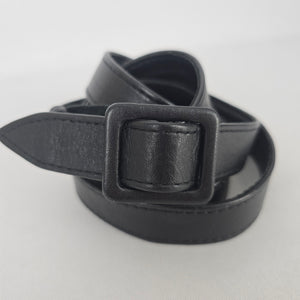 Black Genuine Leather Wrap Belt Size M/L