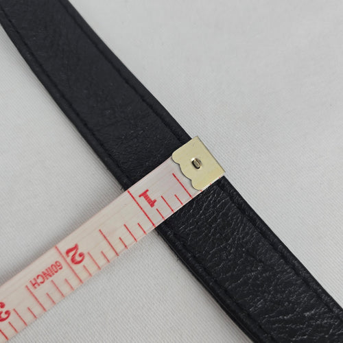 Black Genuine Leather Wrap Belt Size M/L