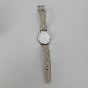 Kate Spade New York White Dial Quilted Leather Strap Watch