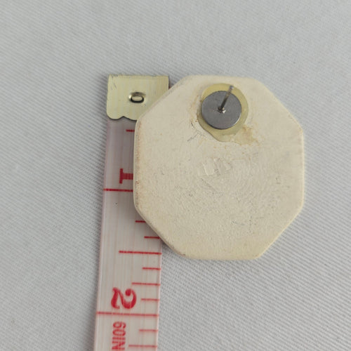 Vintage Southwest Ceramic Geometric Octagon Stud Earrings
