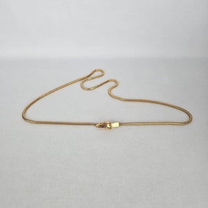 Vintage Gold-Tone Snake Chain Belt with Buckle Clasp Size S