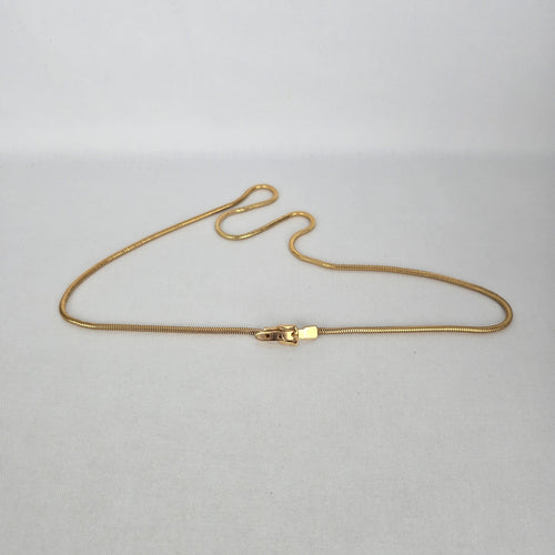 Vintage Gold-Tone Snake Chain Belt with Buckle Clasp Size S