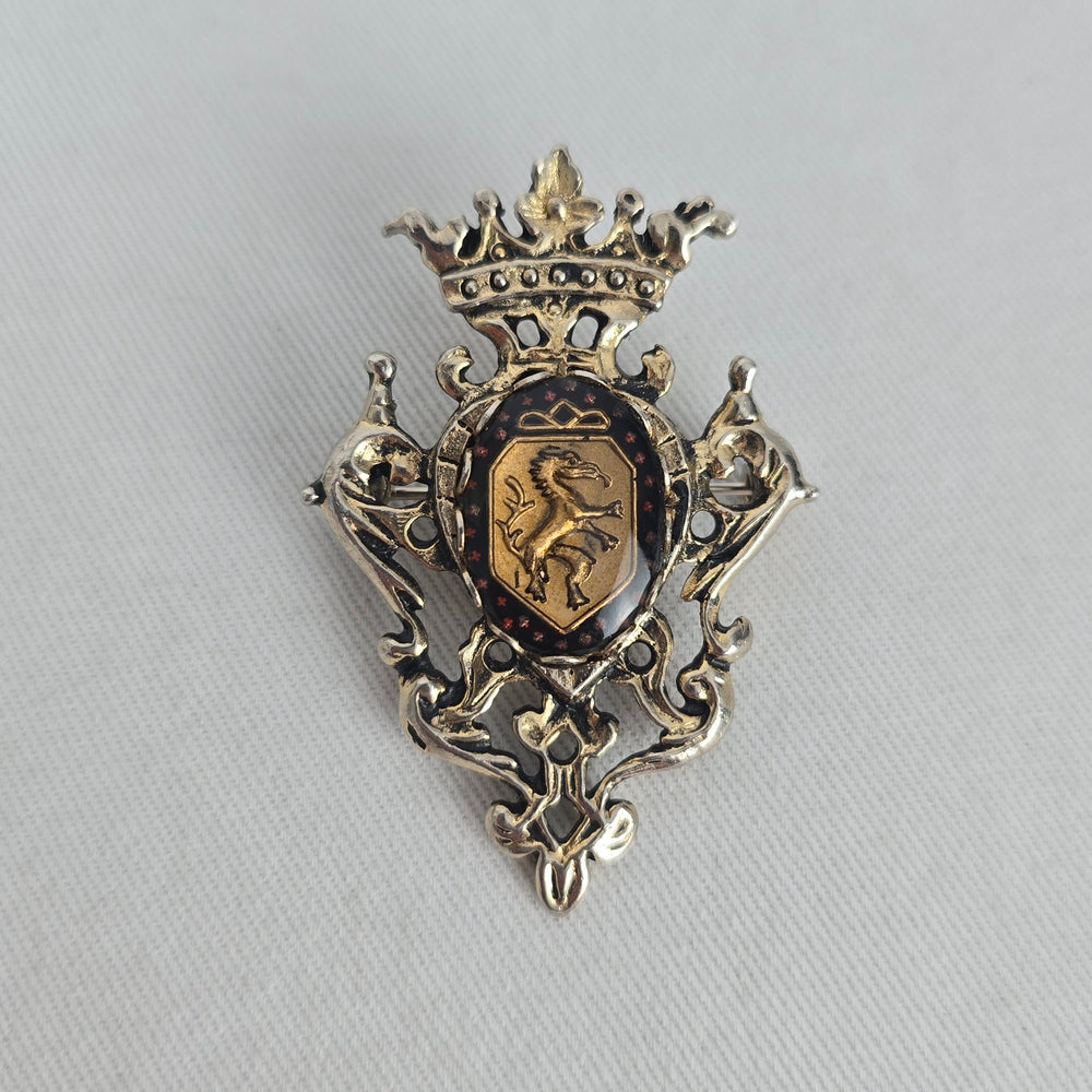 Vintage Dafri Toronto Heraldic Crest Shield Brooch Pin